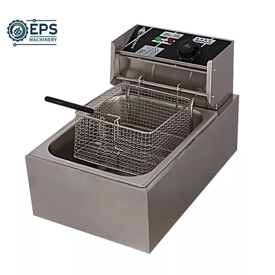 Fast Food Restaurant Stainless Steel Fish Chicken Frying Machine with Button Control