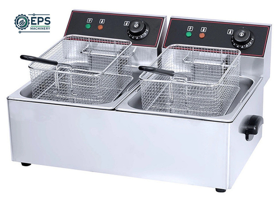 20kg Package Gross Weight Stainless Steel Double Tank Automatic Industrial Fryer