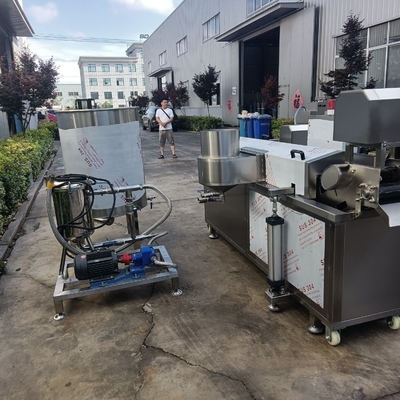 Stainless Steel Large Automatic Gas Frying Machine for Dough Chicken Meat Onion Potato