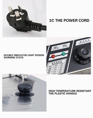 Button Control Mod Gas Frying Machine for Temperature Cooking Made of Stainless Steel