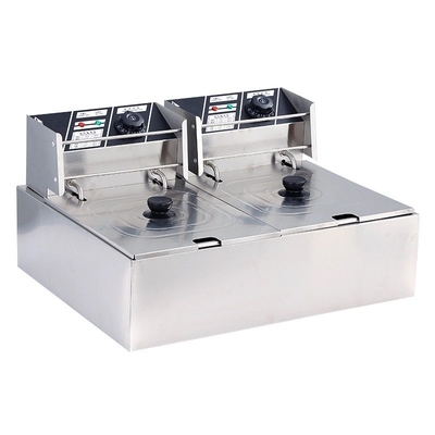 Small Kitchen Cooking Equipment Compact Frying Machine with Commercial Button Control