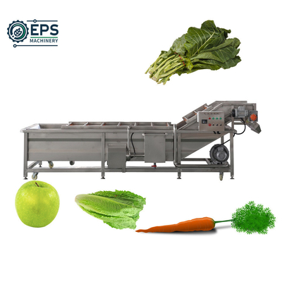 1500kg/H Capacity Customized Stainless Steel Fruit and Vegetable Bubble Washing Machine