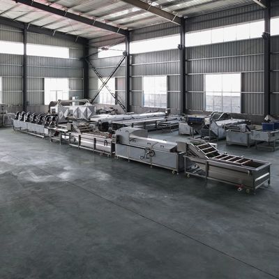 Customize Fully Automatic Fruit Vegetable Cleaning and Drying Line Voltage 110V-380V