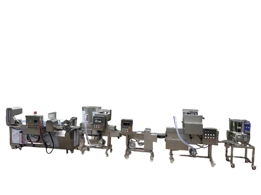 Automatic Fish Finger Burger Patty Processing Line with 380V Voltage and Meat Grinder