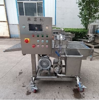 Thermal Processing Chicken Popcorn Battering Machine Drum Type Automatic Grade Automatic