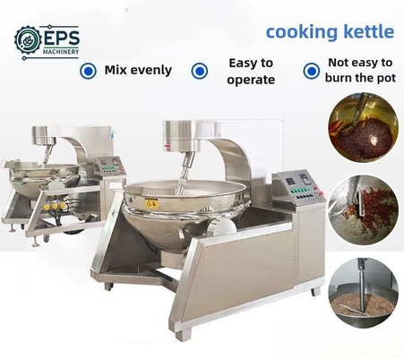 Industrial Cooking Mixer for Curry Sauce Customized Automatic Gas Heated Planetary Mixer
