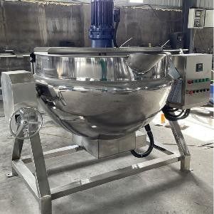 500 Liter Automatic Industrial Tilting Gas Steam Electric Heating Jacketed Mixing Kettle with Mixer