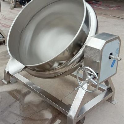 500 Liter Automatic Industrial Tilting Gas Steam Electric Heating Jacketed Mixing Kettle with Mixer