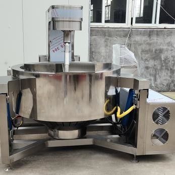 500 Liter Automatic Industrial Tilting Gas Steam Electric Heating Jacketed Mixing Kettle with Mixer