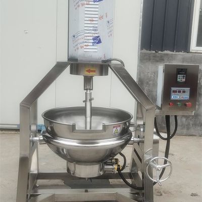 500 Liter Automatic Industrial Tilting Gas Steam Electric Heating Jacketed Mixing Kettle with Mixer