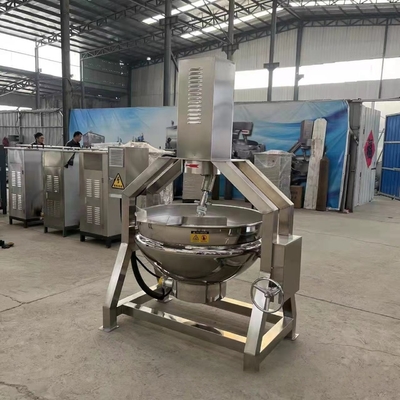 Commercial Sauce Cooking Wok with Customized Mixer Machine and Peanut Cashew Nut Agitator