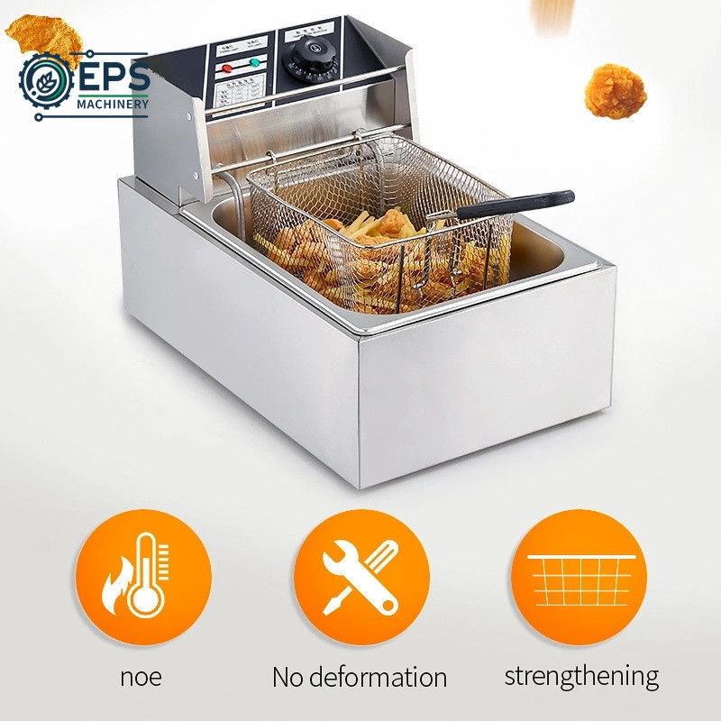 Stainless Steel Snack Frying Machine for Chips Nuts and Snacks Package Gross Weight 20kg