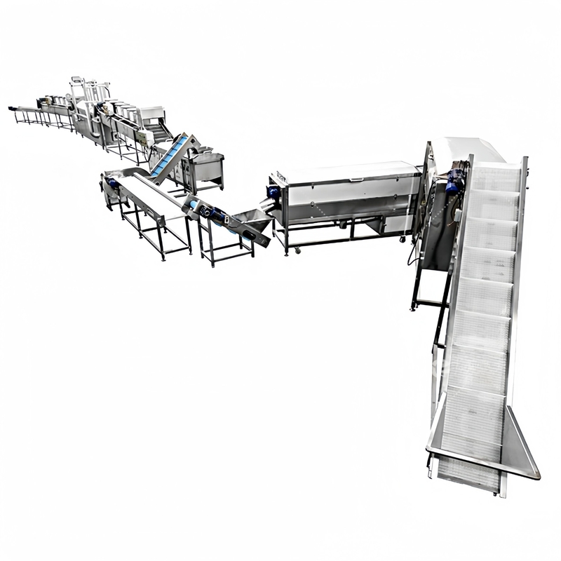 Automated Frozen Potato Fries Line Equipment with Oil Tank and Extra Oil Accessory