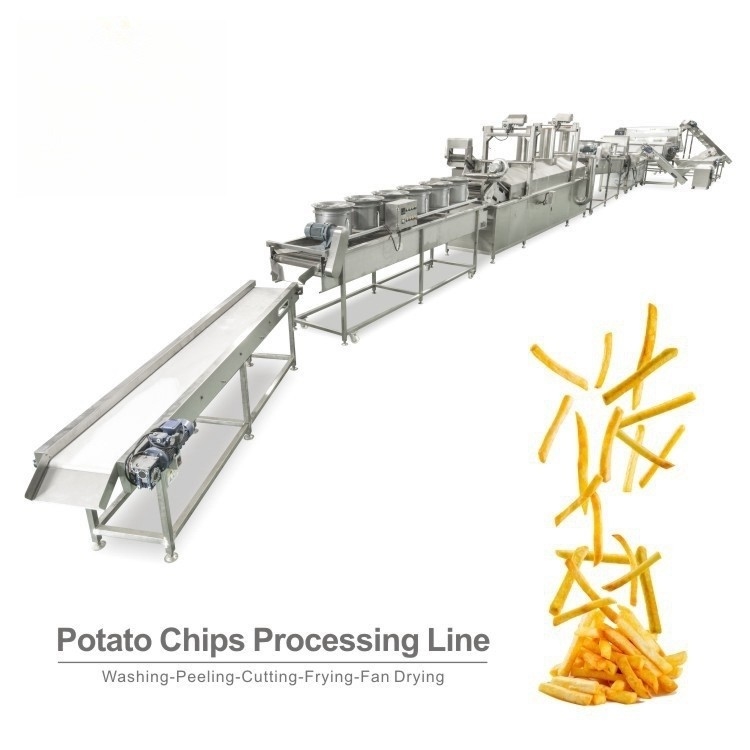 French Fries and Potato Chips Production Line Industrial Processing for Volume Output