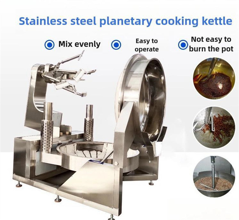Free Spare Parts Industrial Gas Halwa Mysore Pak Sweets Cooking Mixer Cooker Kettle